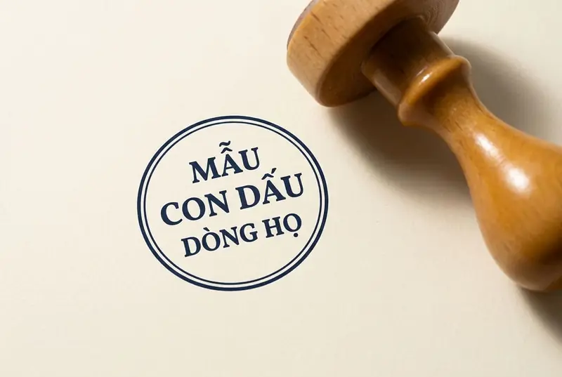 Mẫu con dấu dòng họ và lưu ý khi khắc chữ Hán, Quốc ngữ