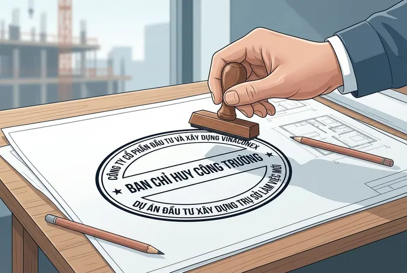 Mẫu dấu ban chỉ huy công trường: nội dung và hình thức