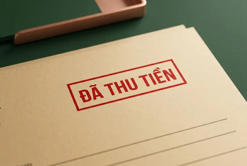 Mẫu dấu đã thu tiền cho chứng từ và hóa đơn bán lẻ